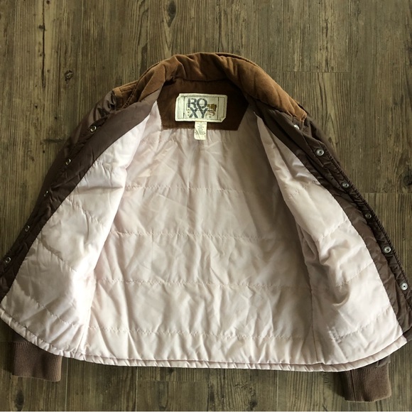 Roxy retro/vintage inspired button up jacket with corduroy & art nouveau graphic - Picture 9 of 15